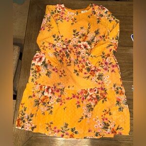 EUC Girls Size 16 Dress Speechless Kids Brand Flowers Golden Yellow Party Easter